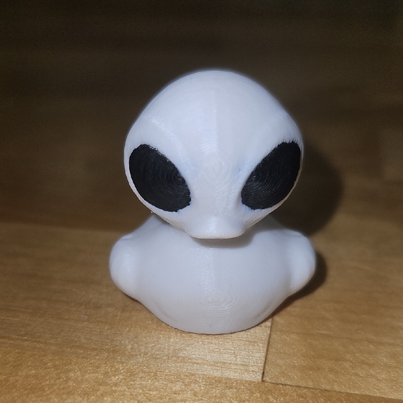 Other - 3D Printed White Alien Duck Figurine Nwot